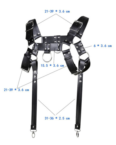 Harnais Sm Garter Noir 