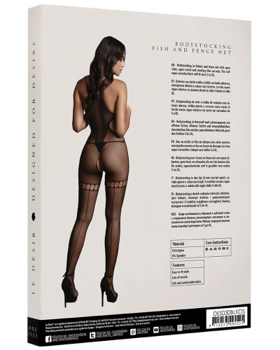 Combi sexy Net High Neck Noir 