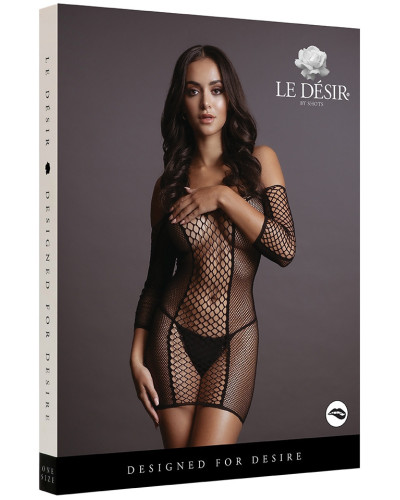 Robe sexy Duo Net Sleeved Noir 