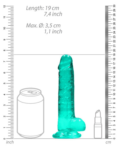 Gode Crystal Clear 14 x 3.5cm Vert 