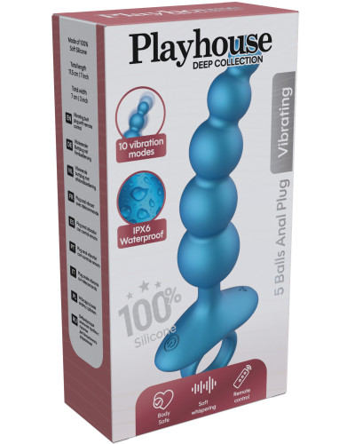 Plug vibrant Blueballs 12 x 3cm 