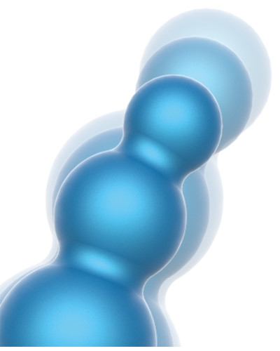 Plug vibrant Blueballs 12 x 3cm 