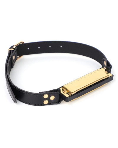 Bâillon harmonica Music gag Doré 