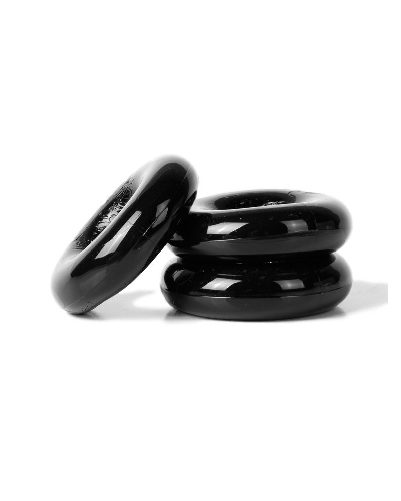 Lot de 3 cockrings Chubby Noirs 