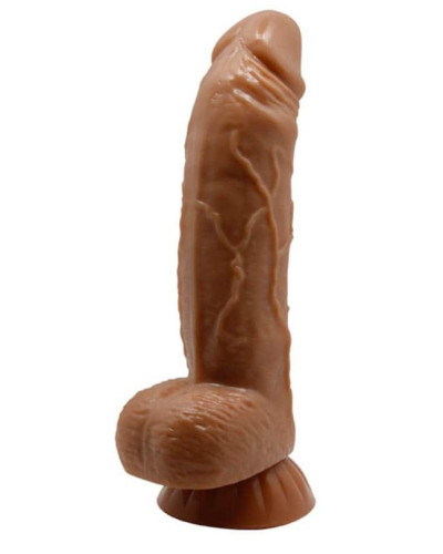Gode réaliste Angelo 15 x 4 cm Marron 