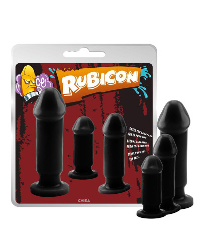 Lot de 3 plugs Rubevil Noirs 