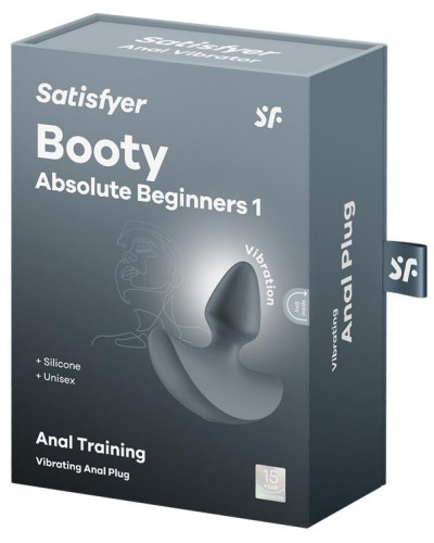 Plug anal vibrant Booty Absolute 1 Gris 