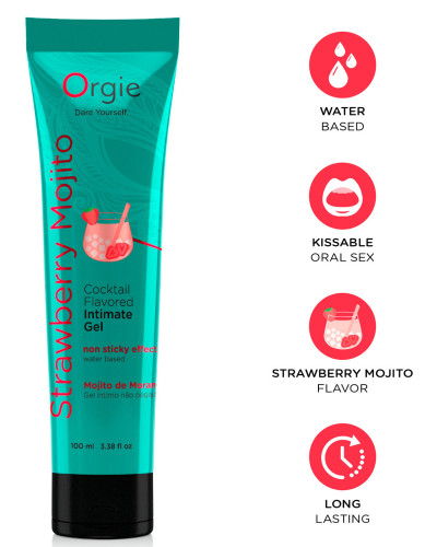 Lubrifiant Aromatisé Cocktail Mojito Fraise 100ml 