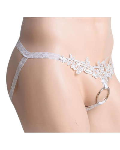 Jock avec Anneau Lacering Blanc 