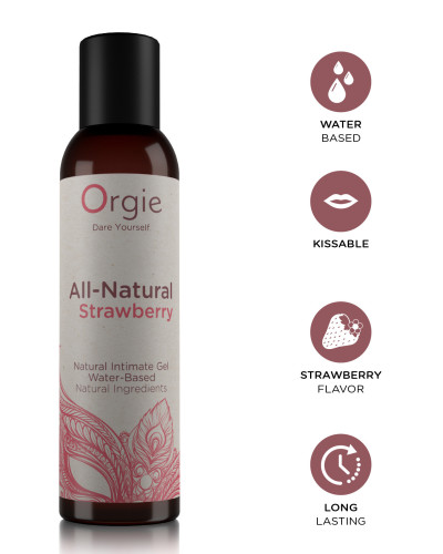 Lubrifiant eau All-natural strawberry 150ml 