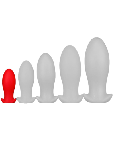 Plug silicone Saurus Egg S 10 x 4.5cm Rouge 