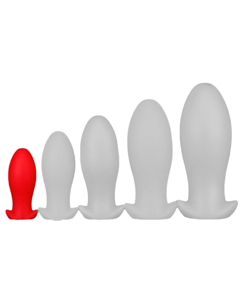 Plug silicone Saurus Egg S 10 x 4.5cm Rouge 