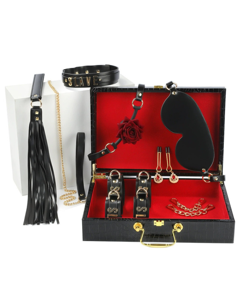 Coffret Bdsm avec Mallette 7 Pièces Blackbox 