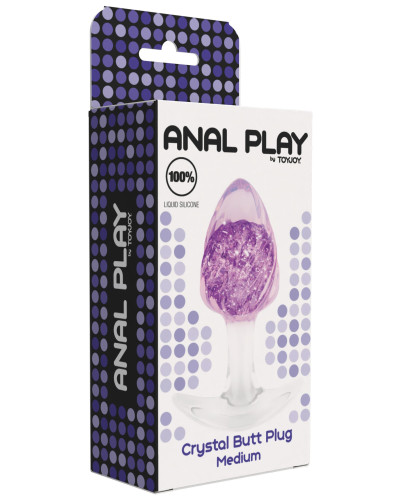 Plug transparent Crystalbutt M 8 x 3.7cm 