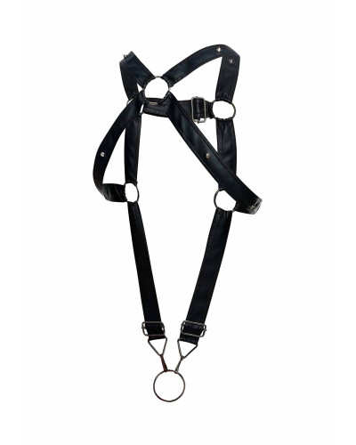 Harnais Cross Cockring Dngeon Noir 