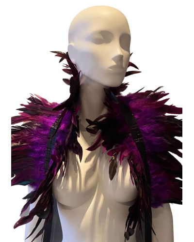 Couvre-Épaules Plumes Violet 