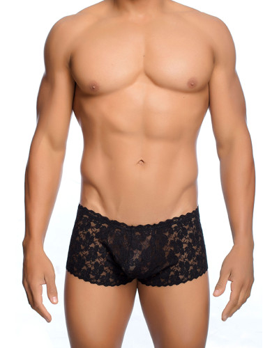 Boxer sexy Dentelle LACE MoB Noir 