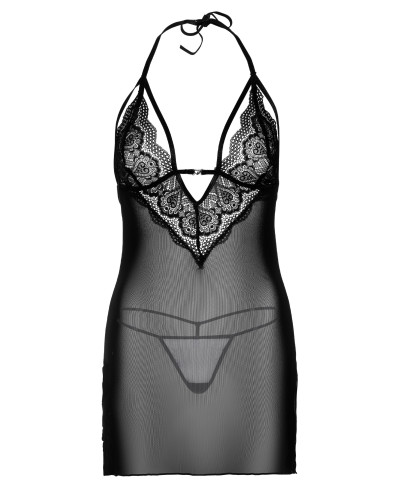 Nuisette + String Strappy Lace Noir 