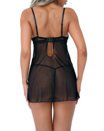 Nuisette + String Underwire Sheer Noir 
