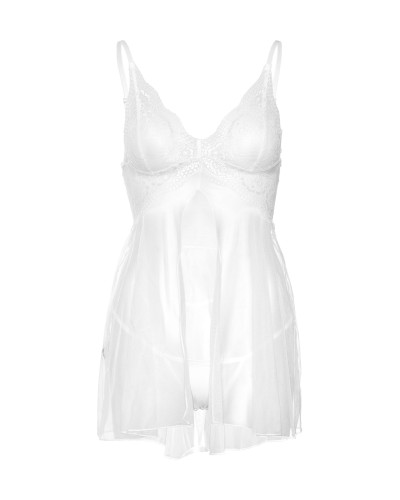 Nuisette + String Babydoll Blanc 