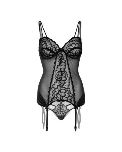 Bustier Porte-Jarretelles Lace Cami Noir 