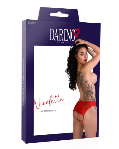 Culotte ouverte Arrière Nicolette Rouge 
