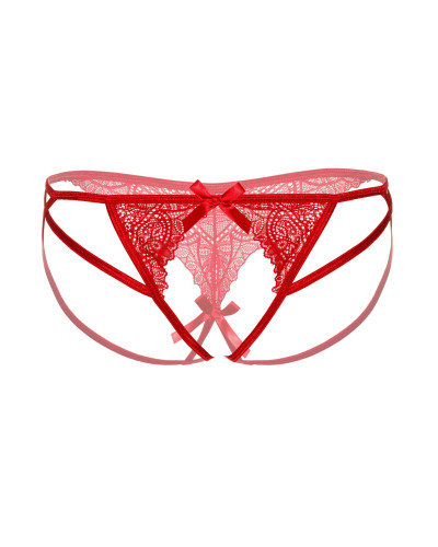 Culotte ouverte Strappy Naomi rouge 