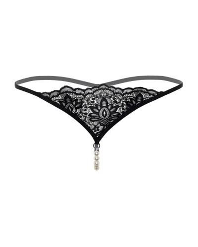 String avec perles Pearl Noir 