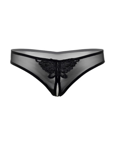 Culotte sexy avec perles Indra Noire 