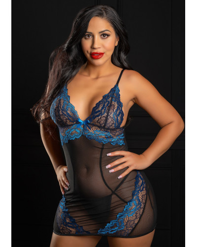 Nuisette Floral Bleu Royal 
