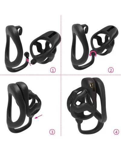 Cage SplitLock Noire M 5 x 3.5cm 