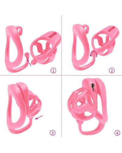 Cage Splitlock Rose S 4 x 3.5cm 