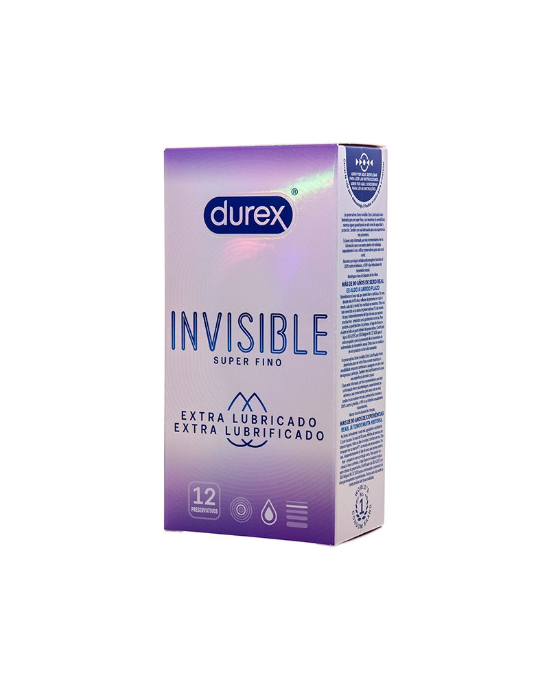 Préservatifs fins lubrifiés Invisible 52mm x12 