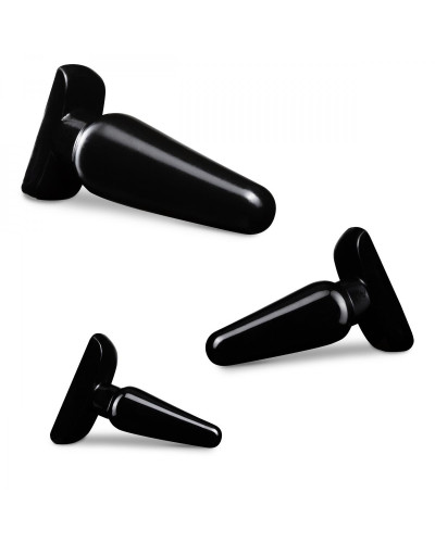 Kit 3 Plugs Anal Adventures Basic Noir 