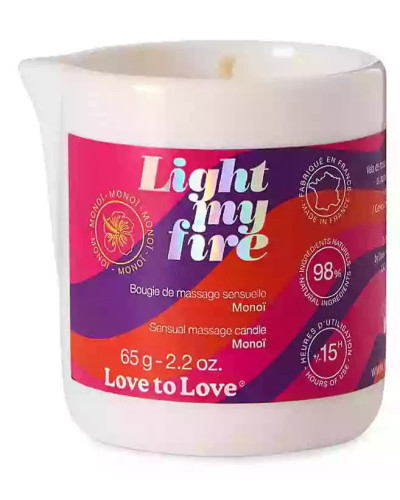 Bougie de Massage Light my fire 65g Monoï 