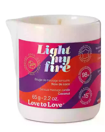 Bougie de Massage Light my fire 65g Noix de coco 