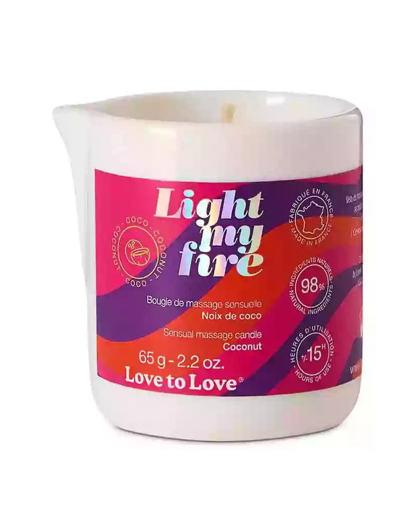 Bougie de Massage Light my fire 65g Noix de coco 