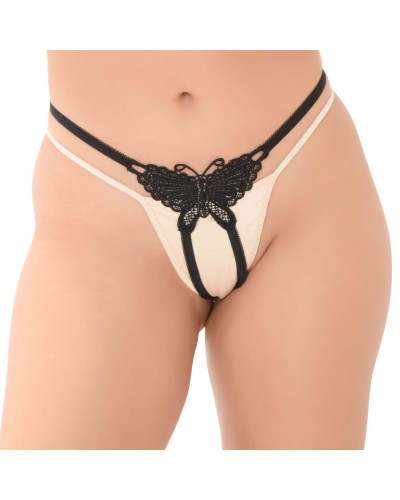 String Papillon Valerie Noir 
