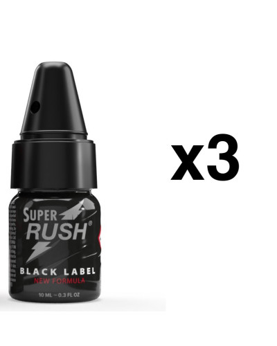 SUPER RUSH Black Label 10ml Bouchon Diffuseur x3 