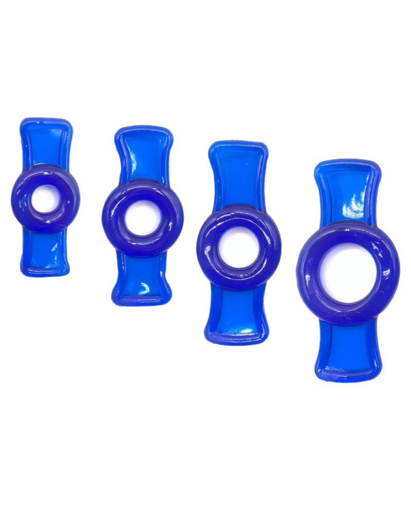 Mini Cockrings Bowring x 4 Bleus 