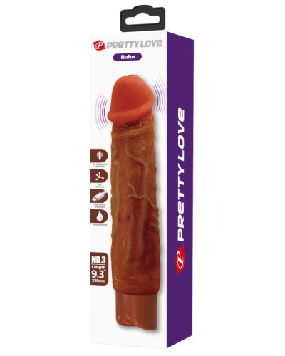 Gode vibrant Rufus Marron 20 x 4.3cm 
