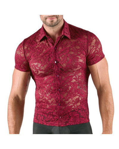 Chemise en dentelle Kalispa Bordeaux 