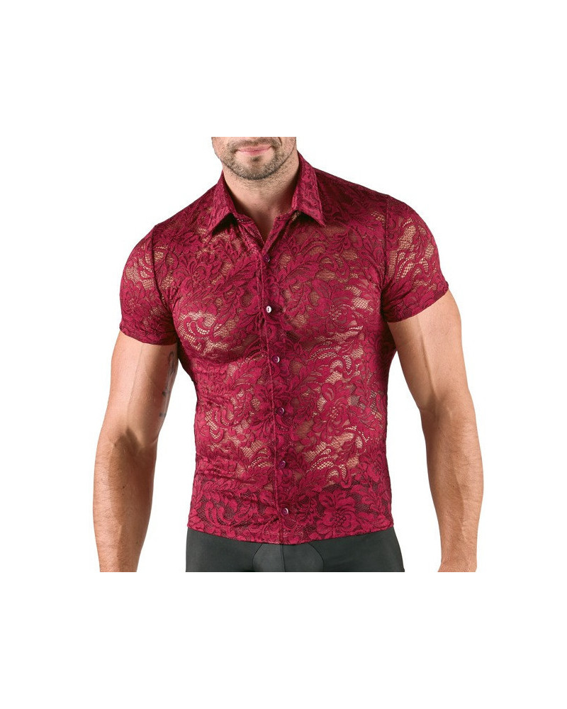 Chemise en dentelle Kalispa Bordeaux 
