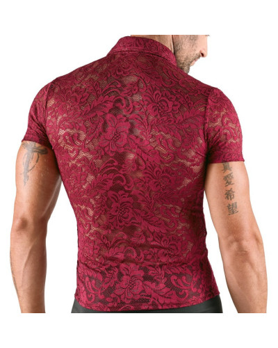 Chemise en dentelle Kalispa Bordeaux 