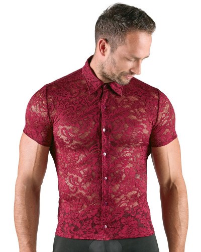 Chemise en dentelle Kalispa Bordeaux 