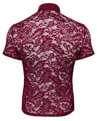 Chemise en dentelle Kalispa Bordeaux 
