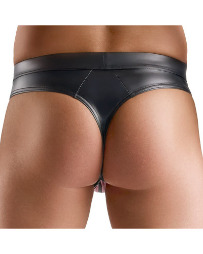 String avec zip Menecio Noir-Rouge 