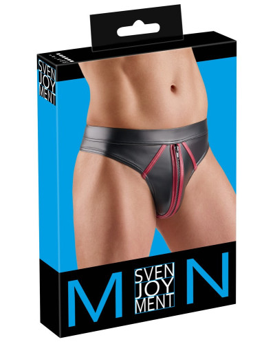 String avec zip Menecio Noir-Rouge 