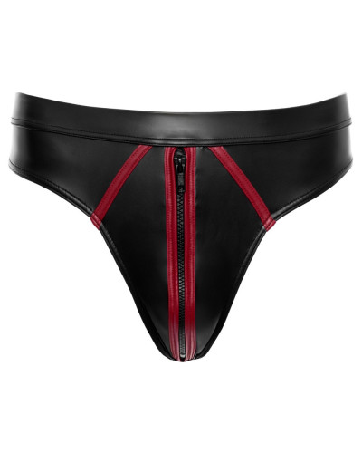 String avec zip Menecio Noir-Rouge 