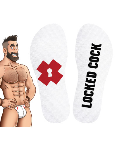 Chaussettes Locked Cock Blanches 